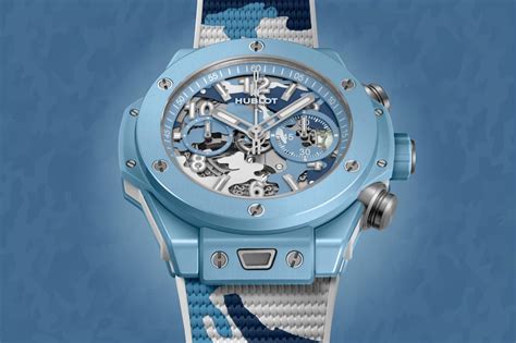 Big Bang Unico Sky Blue Camo 44 mm 